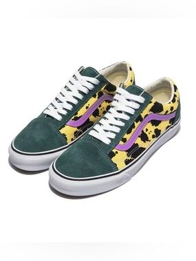 AWAKE NY X VANS Old Skool Animal Spot Green Suede Camo Skate Sneakers 9M 10.5W